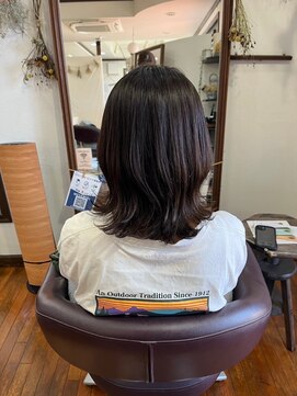 美容室 メザミー MESAMIES 結べるボブN.カラー×外ハネレイヤーカット