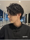 前下がり ミディアム スパイラル ニュアンスパーマ