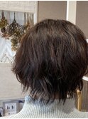 大人ショート　ゆるふわパーマスタイル
