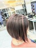 白髪ぼかし×ハイライト