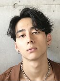 渋谷フェザーパーマ刈り上げフェザーショートビジネスメンズヘア