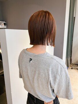 ヘアーエスクールシーユー 枚方T-SITE店(hair S.COEUR×Cu) 丸くないボブ/ヘイリーボブ/切りっぱなしボブ/大阪枚方美容室