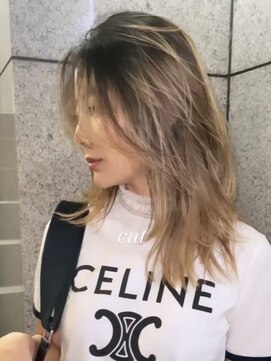 ラキング ギンザ トウキョウ(LAKING GINZA) くびれヘア/アプリコットオレンジ/夏/ハイライトカラー[銀座駅]