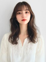 ユニバイリサ 天神大名店(uni by risa) ウェーブヘア 前髪カット レイヤーカット ブラウン 10代20代