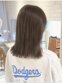 秋冬ミスティーグレージュ　切りっぱなしロブ