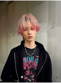 MEN’S HAIR/サーフカール/刈り上げセンターパート/ブリーチ