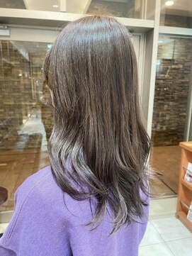 髪質改善/顔周りレイヤーカット/グレージュ[千葉/千葉駅]