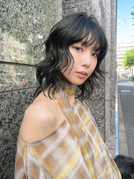 キャロルガーデンズ ボコカ 表参道(Carroll Gardens bococa) 【azu】ブリーチなし オリーブグレージュ レイヤー