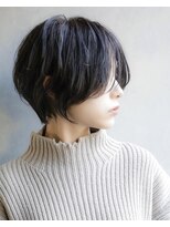 カライングドゥ(ing deux) 大人可愛い20代30代40代黒髪前下がりショートボブ丸みショート◎