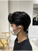 フェザーパーマ刈り上げセンターパート波巻きツイストスパイラル