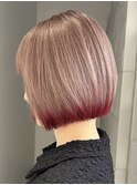 ミルキーピンク ピンクベージュ裾カラー のあ担当