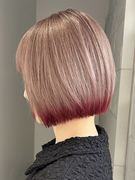 プネル(punel) ミルキーピンク ピンクベージュ裾カラー のあ担当