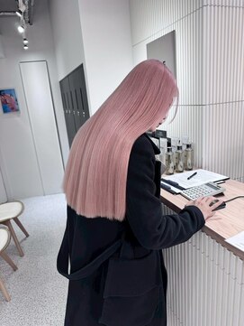 ペレ 原宿(PELE) ダークパープルナチュラルショート夏のヘアアレンジ原宿