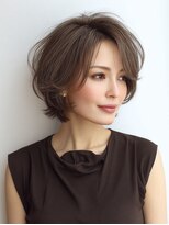 Heart's美人設計と白髪ぼかし専門店 青山表参道店 脱白髪染め/ショートヘア【ハーツ】&nbsp;白髪ぼかし脱白髪染め似合わせショートボブ40代50代60代