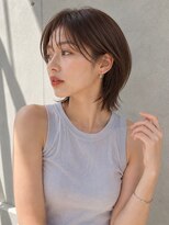 ノア(NOA) 【NOA】くびれショートボブシースルーバングブラウンベージュ