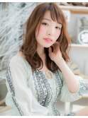 なちゅモテ♪斜めバングｘゆるふわパーマｃ