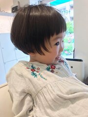 キッズヘア　ショートボブ　ミニボブ　キッズカット女の子