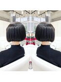 首の見え方がポイントの黒髪ボブ！＜本橋寛道＞