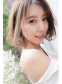大人可愛い20代　30代　40代　前下がりボブ