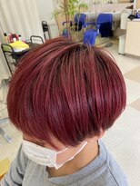 ヘアメイク リーフ 茂原店(HAIRMAKE Leaf) PINK×SHORT