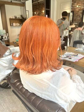 エイトタマプラ たまプラーザ店(EIGHT tamapla) 【EIGHT渡辺】ブリーチカラー×韓国風オレンジ【たまプラ】