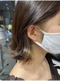 インナーカラー☆くすみベージュ イヤリングカラー