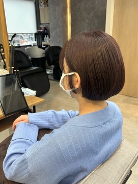 バッカ 横浜桜木町店(BACCA) ミニボブ、ピンクブラウン