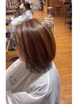 ギャラリー(GALLERY) 切りっぱなしボブ/エアリーロング/美髪/ピンクブラウン/