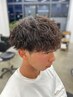 【平日限定】カット＋波巻きパーマ(水戸/メンズカット/眉毛/マッシュ/波巻き)