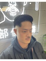 刈部倶楽舞&nbsp;フェード/サイドパート　/七三スタイル/ビジネススタイル/黒髪