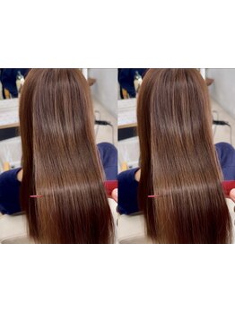 人気のAujuaとmarrbの組み合わせで、くせ毛やうねり・年齢による髪の変化のお悩み解決◎