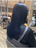 髪質改善カラー/髪質改善グラデーション/ネイビーブルーカラー