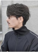 心斎橋フェザーショートフェザーパーマセンターパート20代緩め