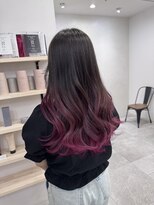 ソルバイジゼル(sol by gisele)&nbsp;セミロング×レイヤー×10代～30代×グラデーションカラー