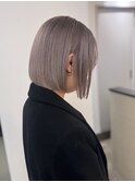 セピアグレージュ×ボブヘア