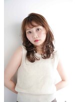 シェル 吉祥寺(shell)&nbsp;くびレイヤーエモージュ前髪モテベージュレイヤーミディ/吉祥寺