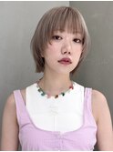 【GEEKS渋谷】ショートウルフ/ミルクティーベージュ/秋ヘア/ボブ