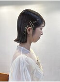 タイト×ボブ×金箔アレンジ