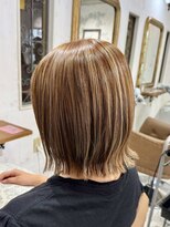 サンバイセライロ 千葉(SAN. by celilo)&nbsp;外ハネミニボブ×キャラメルベージュ/千葉駅/MINA