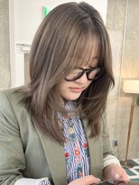 ノード(NODE)&nbsp;栄小顔レイヤーボブミルクティーベージュ