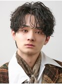 波巻きパーマメンズツイストスパイラルパーマツーブロック