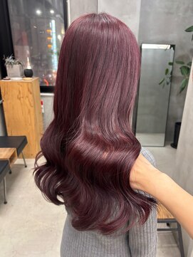 テトヘアー(teto hair) ブリーチなし暖色 ピンク ワンホンヘア