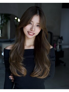 レノラ 本町(LENORA) 美髪ミディアムレイヤーカットデジタルパーマチェリーブラウン