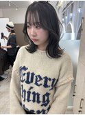 くびれヘアレイヤーカットダークグレージュカラー 中山