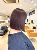 大人のミディアムボブ 暗くない白髪染め 明るいブラウン#3