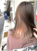 インナーカラ/ベージュ/ブリーチ