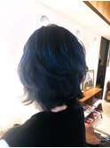 【EIGHT溝の口】お客様スタイル_デザインカラー切りっぱなしボブ