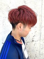 レーヴ(Reve) men's前下がりマッシュレイヤー×red color【レーヴ】