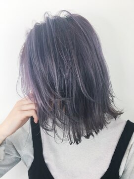 アルバム 銀座(ALBUM GINZA) ラベンダーグレー_ローライトスリークボブ厚めバング_ba283431