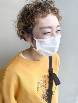 ヘアー アイス 御器所本店(HAIR ICI) ショートパーマ × くるくるパーマ